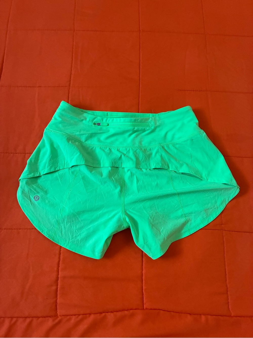 Lululemon Shorts Womens 4 Green Gym Athletic Activewear Running Sportswear